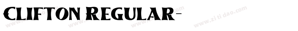 Clifton Regular字体转换